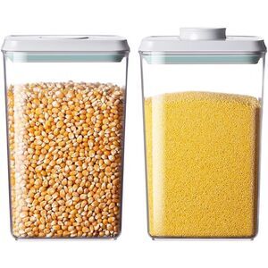 Food Storage Containers with Lids 2.9Qt 2Pcs Airtight Pop Food Storage Container